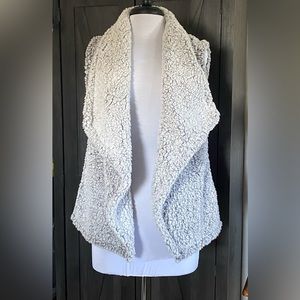 NEW Eddie Bauer Womens Fireside Plush Vest Size S Color Gray Cozy Soft